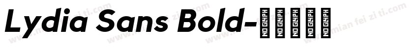 Lydia Sans Bold字体转换